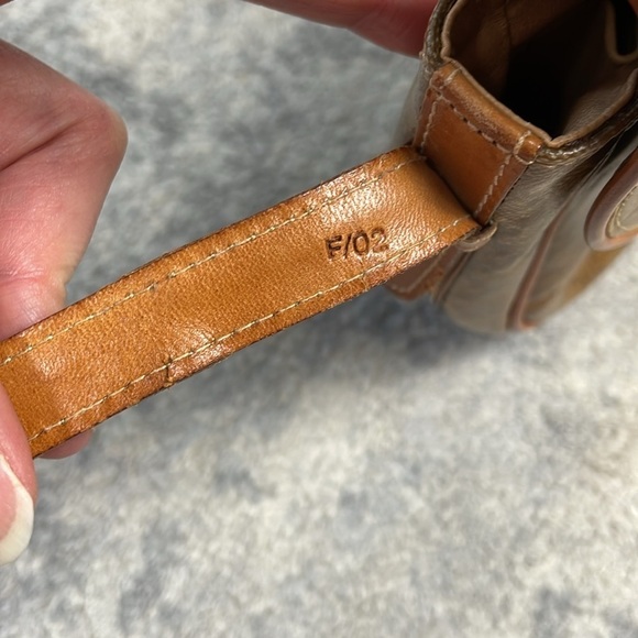 Celine Macadam Coated Canvas Brown Tan Crossbody Bag Flap Close Bow - Picture 17 of 17